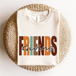 Camiseta Amigos dando Ação de Graças de outono / Melhor Ami