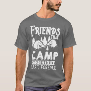 Camiseta Amigos de Acampamento Amigos para sempre