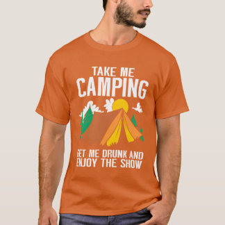 Camiseta Amigos de acampamento fogueira