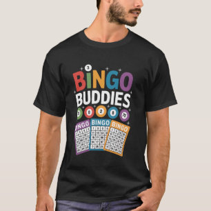 Camiseta Amigos de Bingo Design Engraçado e Colorido para N