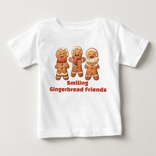 Camiseta Amigos de Biscoito de Gengibre Sorridente (Frente)
