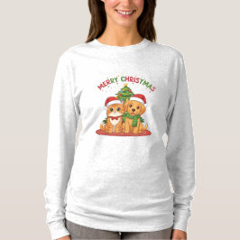 Camiseta Amigos de Estimação de Natal