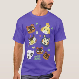Camiseta Amigos de Estimação Fofos Animal Crossing Nintendo