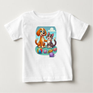 Camiseta Amigos de Furto para sempre: Cachorro e Gato Junto