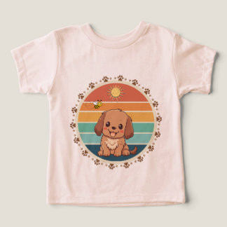 Camiseta Amigos de Furto: Tee de Cachorro Bonito para Peque