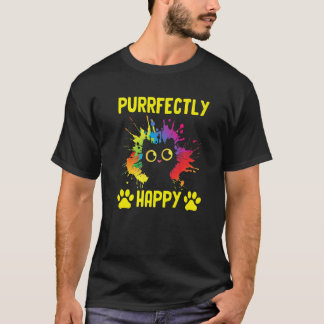 Camiseta Amigos de Gatinho Felizmente Perfeitos Pun Positiv