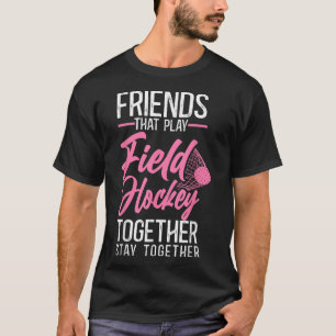 Camiseta Amigos de Hóquei em Campo Melhores Amigos Um Amigo
