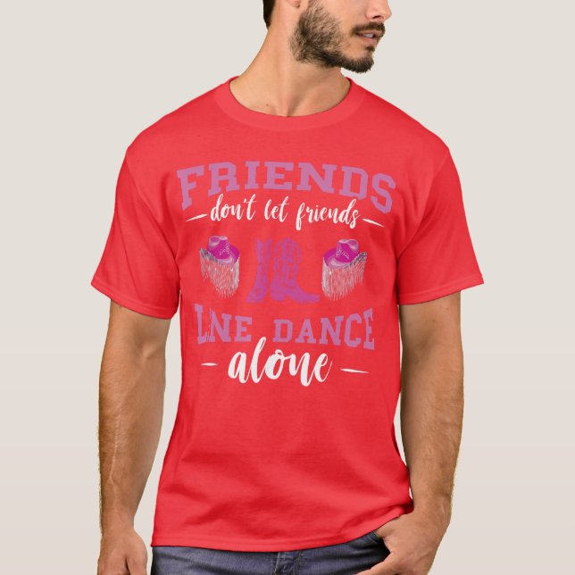 Camiseta Amigos de Line Dance Botas de Line Dance Chapéu Li (Frente)