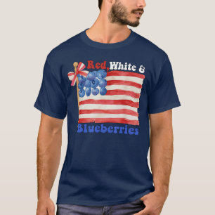 Camiseta Amigos de Mirtilos Vermelhos e Brancos
