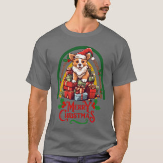 Camiseta Amigos de Natal Corgi