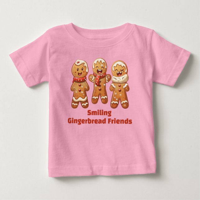 Camiseta Amigos de Pão de Mel Sorridentes (Frente)