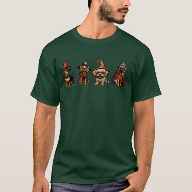 Camiseta Amigos de presente de Cães de Bruxa (Frente)