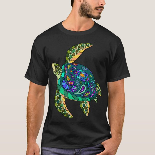 Camiseta Amigos de seaurtle paisley (Frente)