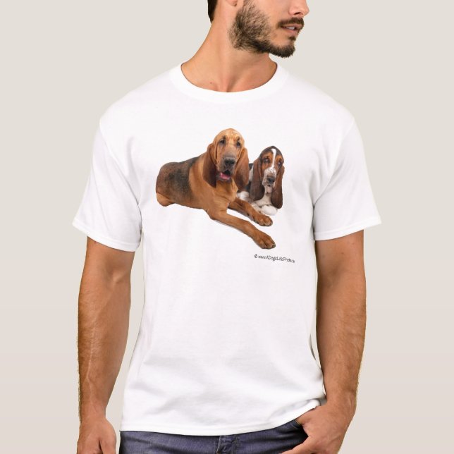 Camiseta Amigos do Basset e do Bloodhound (Frente)