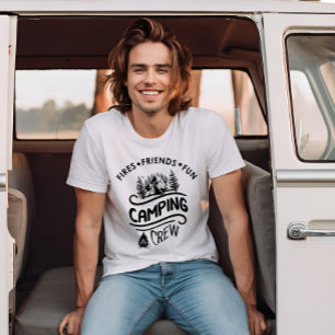 Camiseta Amigos do camping-slogan da equipe engraçada