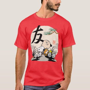 Camiseta Amigos do Charlie Brown Peanuts Japão amigo