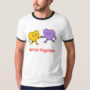 Camiseta Amigos do Coração Feliz e Fofo