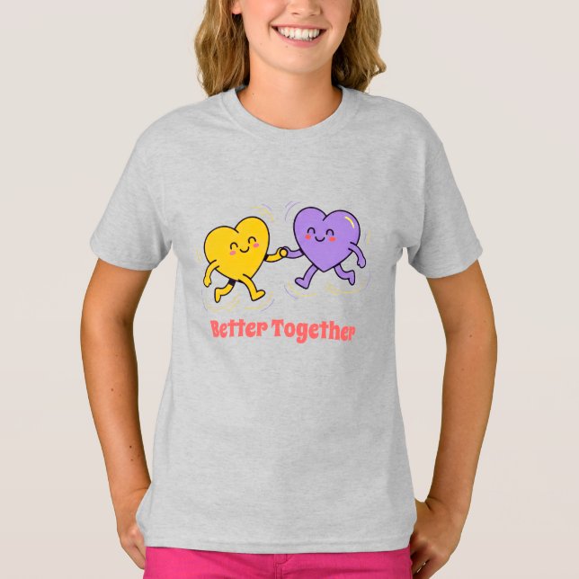 Camiseta Amigos do Coração Feliz e Fofo (Frente)