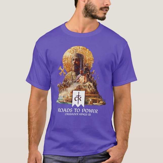 Camiseta Amigos do Crusader Kings III Roads to Power (Frente)