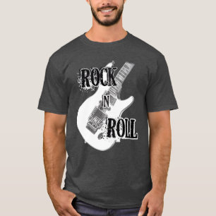 Camiseta Amigos do Design de Guitarra Elétrica de Rock and 