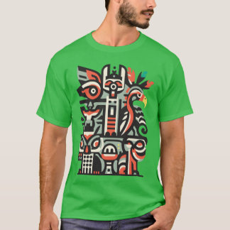 Camiseta amigos do estilo abstrato bird tiki