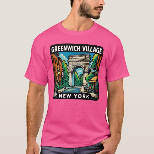 Camiseta amigos do Greenwich Village (Frente)