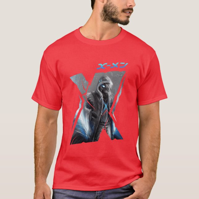 Camiseta Amigos do Herói Anime com Poder Brilhante (Frente)