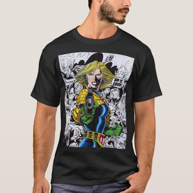 Camiseta amigos do juiz Anderson 2000ad (Frente)