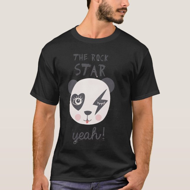 Camiseta Amigos do Panda Rock Star (Frente)