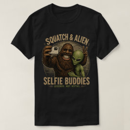Camiseta Amigos do Squatch e Selfie Alien