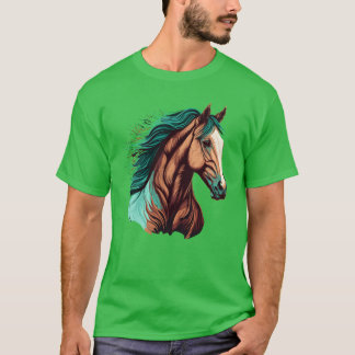 Camiseta Amigos do Trabalho de arte de Cabeça de Cavalo Inc