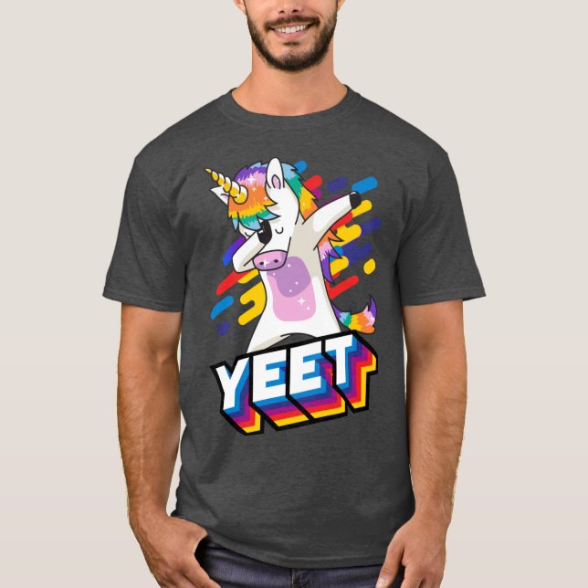 Camiseta Amigos do Unicórnio Dabbing Yeet (Frente)