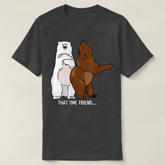 Camiseta Amigos do Urso Engraçado (Frente do Design)
