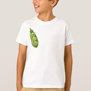 Camiseta Amigos do Vagem de Ervilha Verde Feliz Infantil