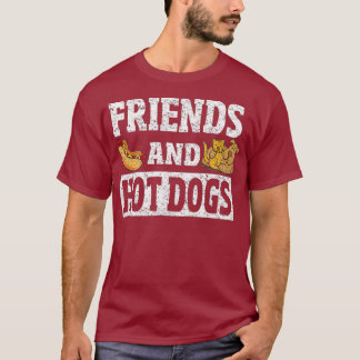 Camiseta Amigos e Cachorros Quentes Adoráveis Amigos de Cac
