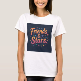 Camiseta Amigos e Estrelas - Trabalho de arte cômico Whimsi