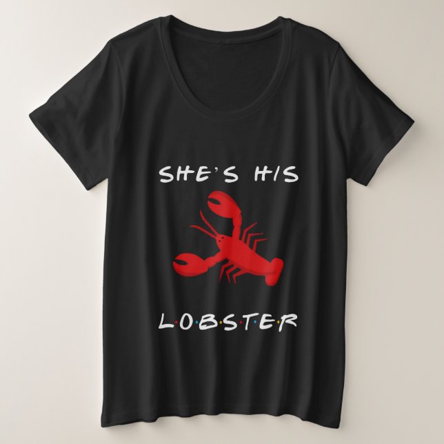 Camiseta Amigos Ela É a Lagosta Dele (Frente do Design)