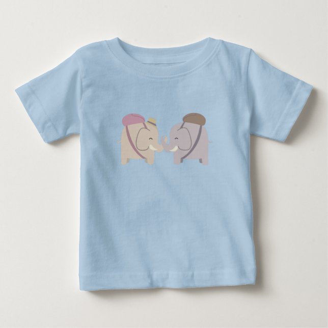 Camiseta amigos elefantes (Frente)