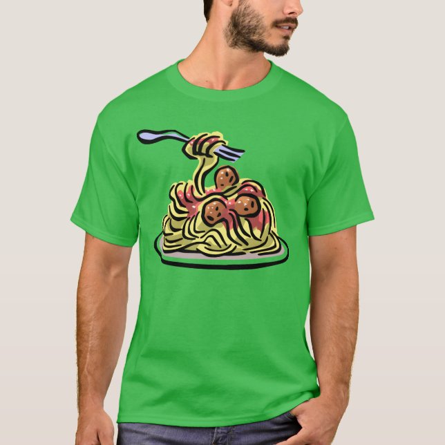 camiseta amigos espaguete (Frente)