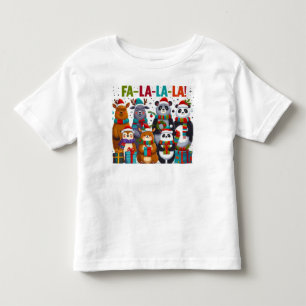 Camiseta Amigos Fa-La-La-La! - Animais de Natal Adoráveis