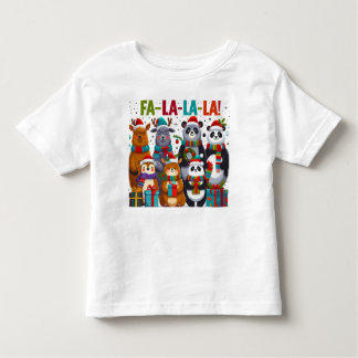 Camiseta Amigos Fa-La-La-La! - Animais de Natal Adoráveis