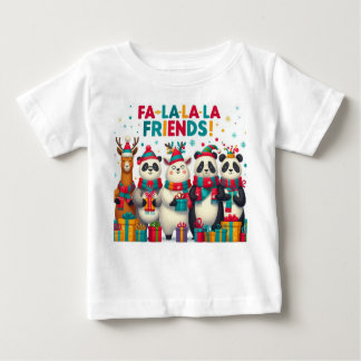 Camiseta Amigos Fa-La-La-La! - Animais de Natal Adoráveis