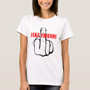 Camiseta Amigos falsos de dedo médio