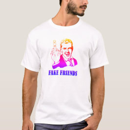 Camiseta Amigos falsos de gradiente de cores