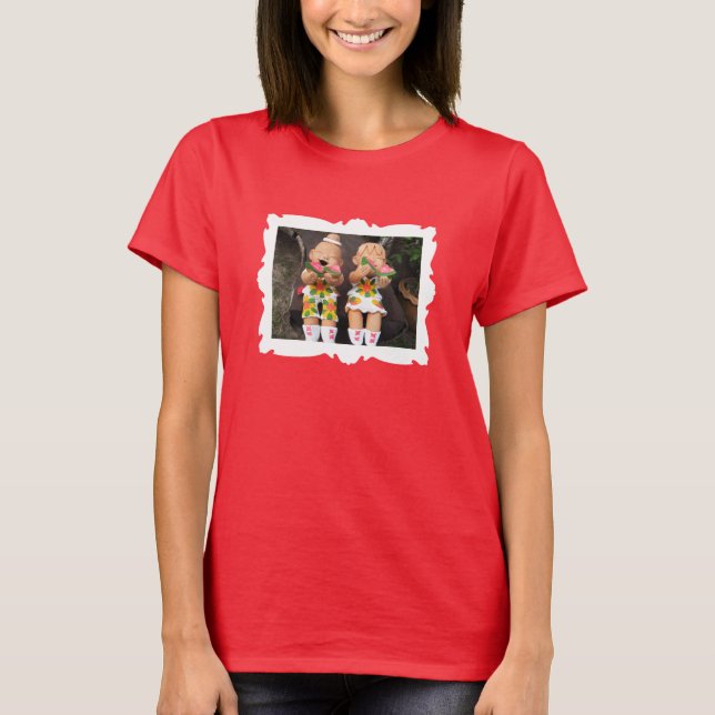 Camiseta Amigos Felizes de Melancia em Moldura (Frente)
