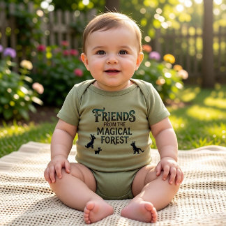 Camiseta Amigos Fofos da Floresta Mágica  De dois lados