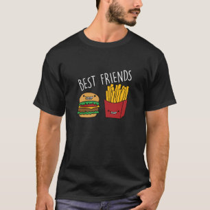 Camiseta Amigos Fries Cheeseburger Burger Rápido Burger Com