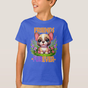 Camiseta Amigos Fuere. Cãozinho-cachorro-do-Bulgue francês 