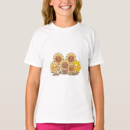 Camiseta Amigos Girassóis Fofos