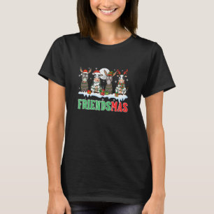 Camiseta Amigos Grupo Natal Santa Rena Elfo Mulas Vacas F